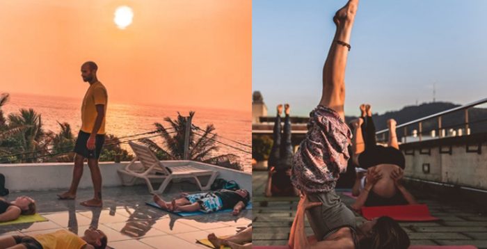 Yoga lessons for surfers at Cheeky Monkey