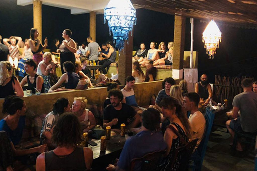 Busy time at Cheeky Monkey surf restaurant